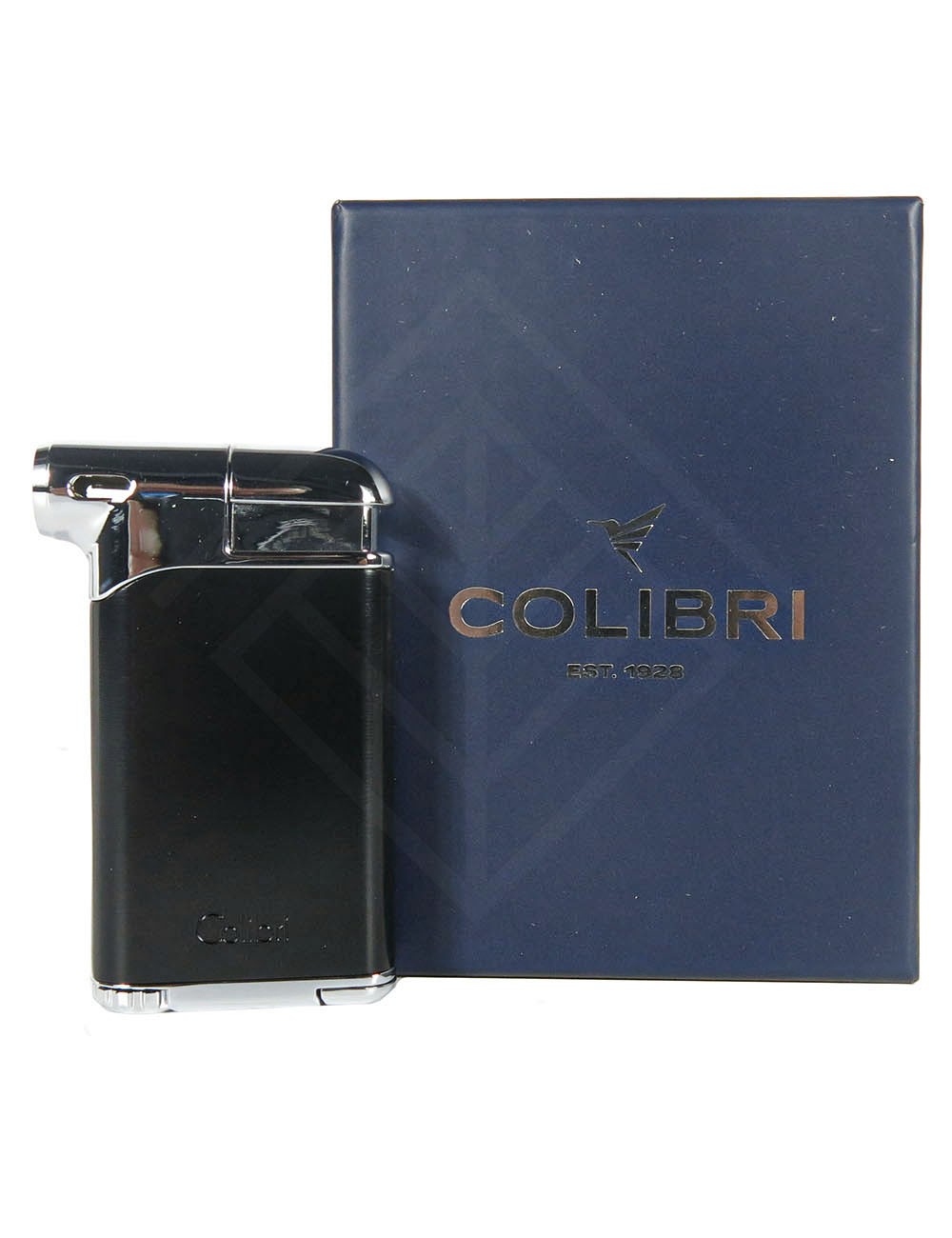 Brichetă COLIBRI piezo pipe lighter "Pacific II" black/chrome
